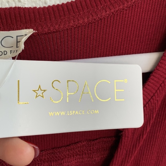 L*Space Robyn Notch Neck V Neck Cabernet Red Sleeveless Dress sz XS - Picture 6 of 8